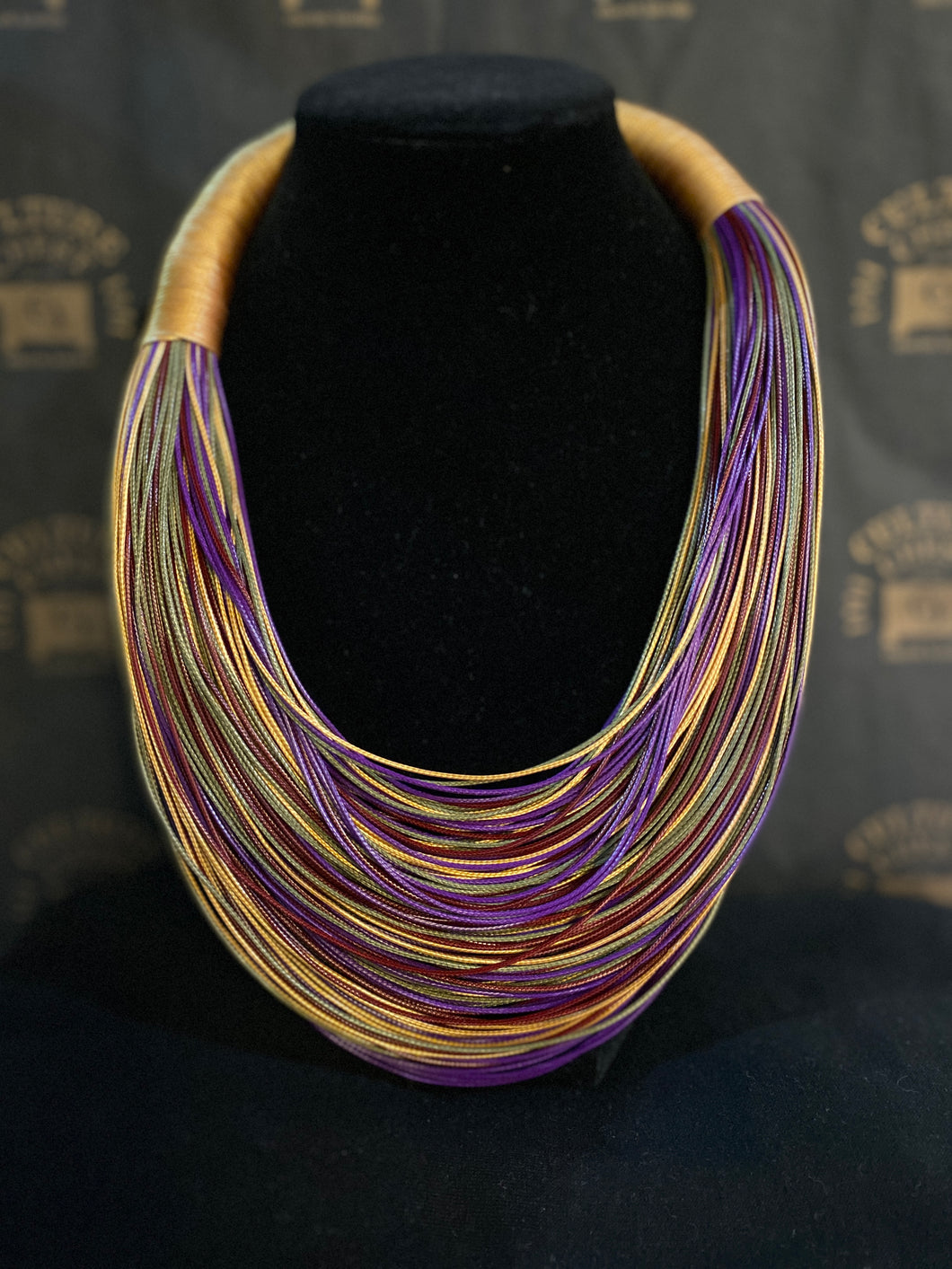 Purple and Gold Colombian Necklace