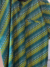 Load image into Gallery viewer, short sleeve green and yellow diamond pattern dashiki
