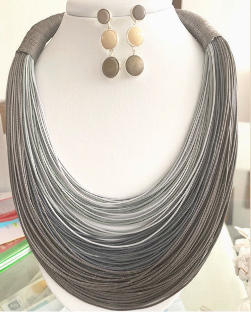 Grey and Gold Colombian Necklaces
